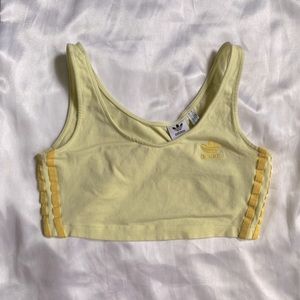 Yellow Adidas Crop Tank